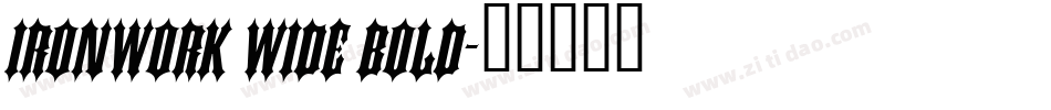 Ironwork Wide Bold字体转换
